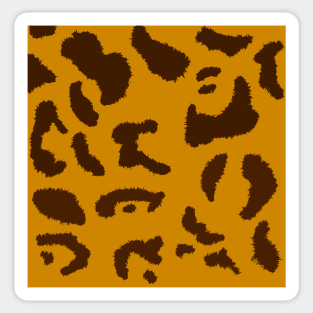 Brown and Orange Jaguar Print Sticker